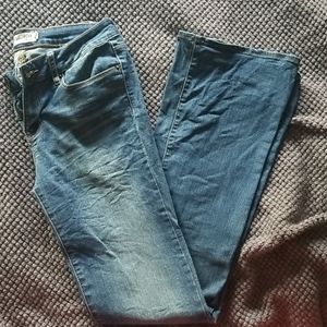 9 Long Bullhead Black Slim Boot Jeans Like New